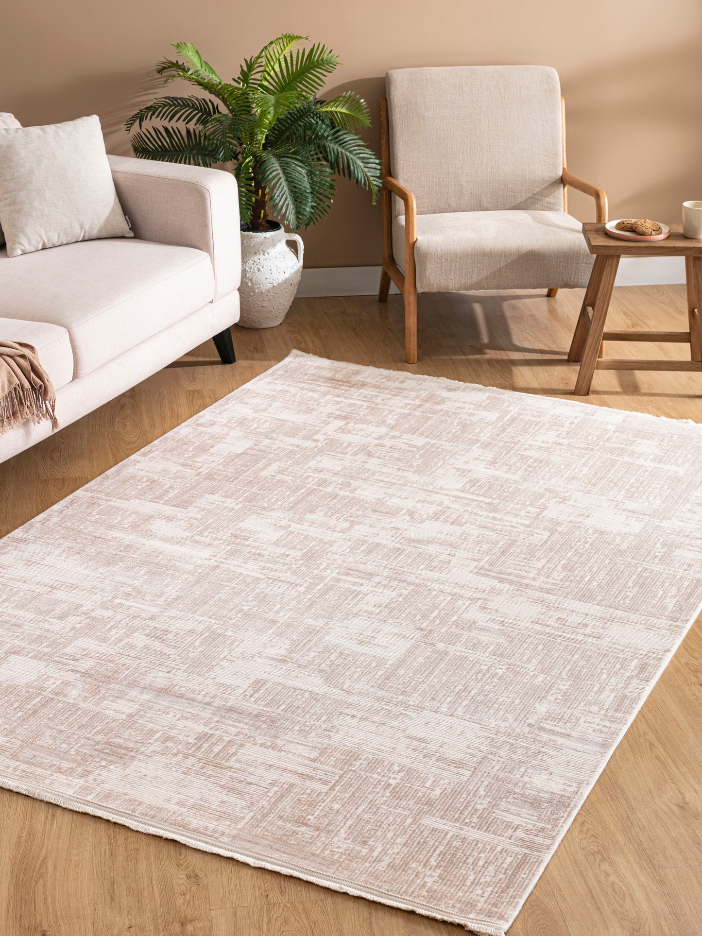 Ortaköy BeigeStruktur – Mönsterrik enkelhet i beige ton