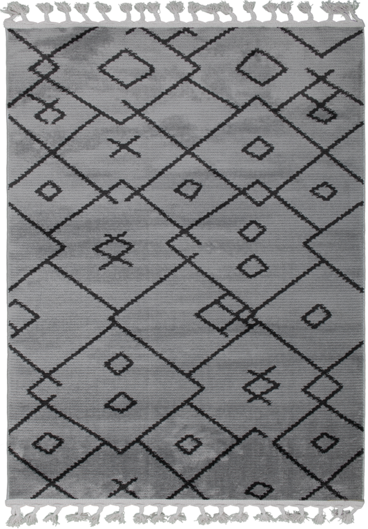 Lotus Medina – Dammfri Matta med Klassiska Marockanska Mönster och Fransar