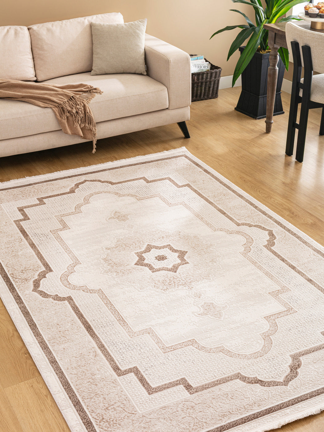 Bloom Sandvalv – Geometrisk elegans i varma sandtoner