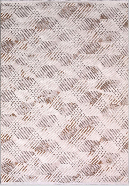 Favor Vista – Modern Mjuk Matta med 3D Geometriskt Mönster