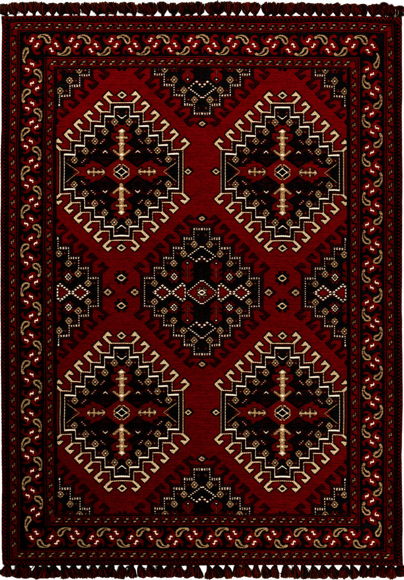 Türkmen Eldora – Praktisk Matta med Djärv Geometrisk Orientalisk Design