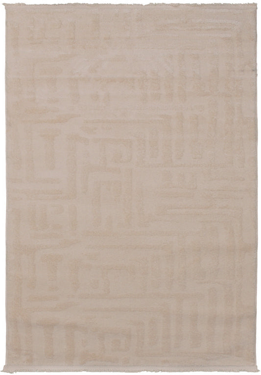 Florya Prisma – Mjuk Matta med Ton-i-Ton Geometriskt Mönster för Elegant Inredning