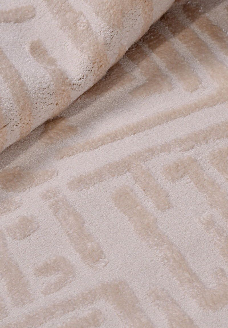 Florya Prisma – Mjuk Matta med Ton-i-Ton Geometriskt Mönster för Elegant Inredning