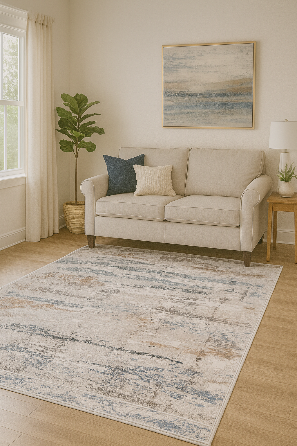 Favor Origin – Mjuk Modern Matta med Konstnärligt Mönster