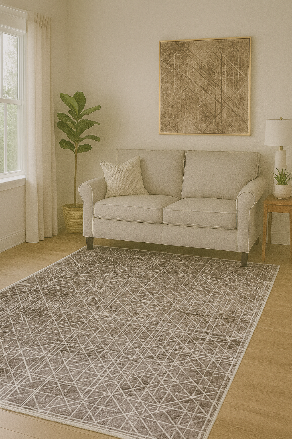 Favor Nova – Mjuk Modern Matta med Dynamiskt Linjemönster