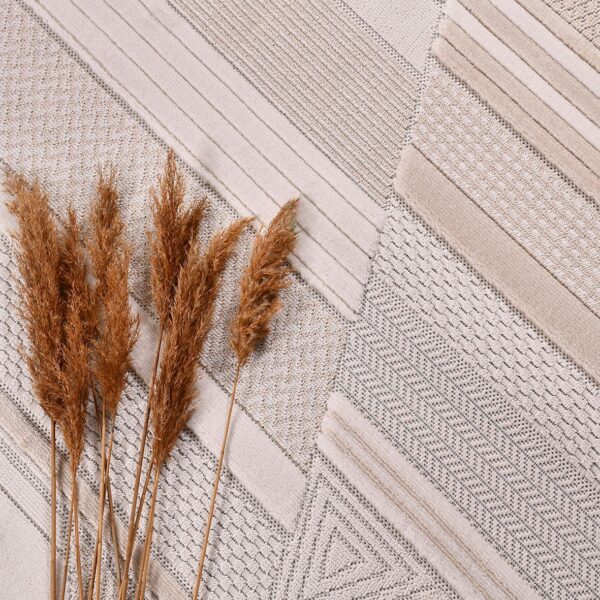 Izmir Canyon – Naturinspirerad Dammtät Matta med Fransar