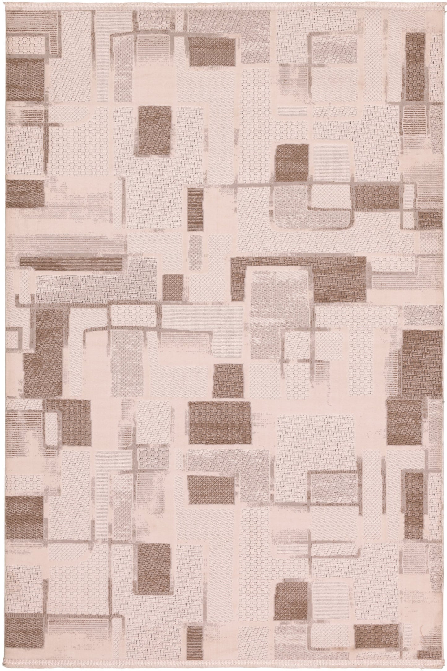 Jasmin BeigePatch – Ett modernt lapptäcke av struktur och ton