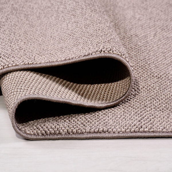 Selanik Terra – Handvävd Naturlig Matta med Fransar och Stilren Struktur