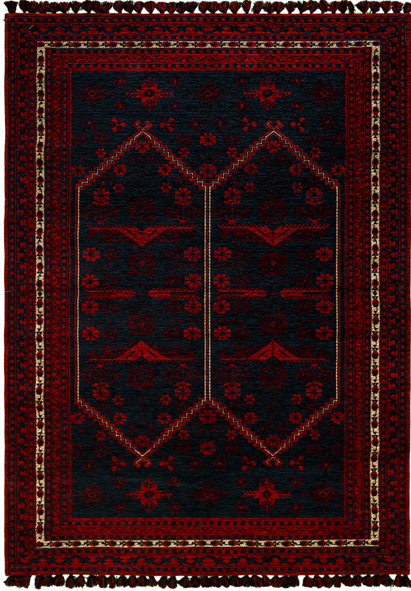 Türkmen Rubi – Tidlös Matta i Orientalisk Stil med Praktisk Design