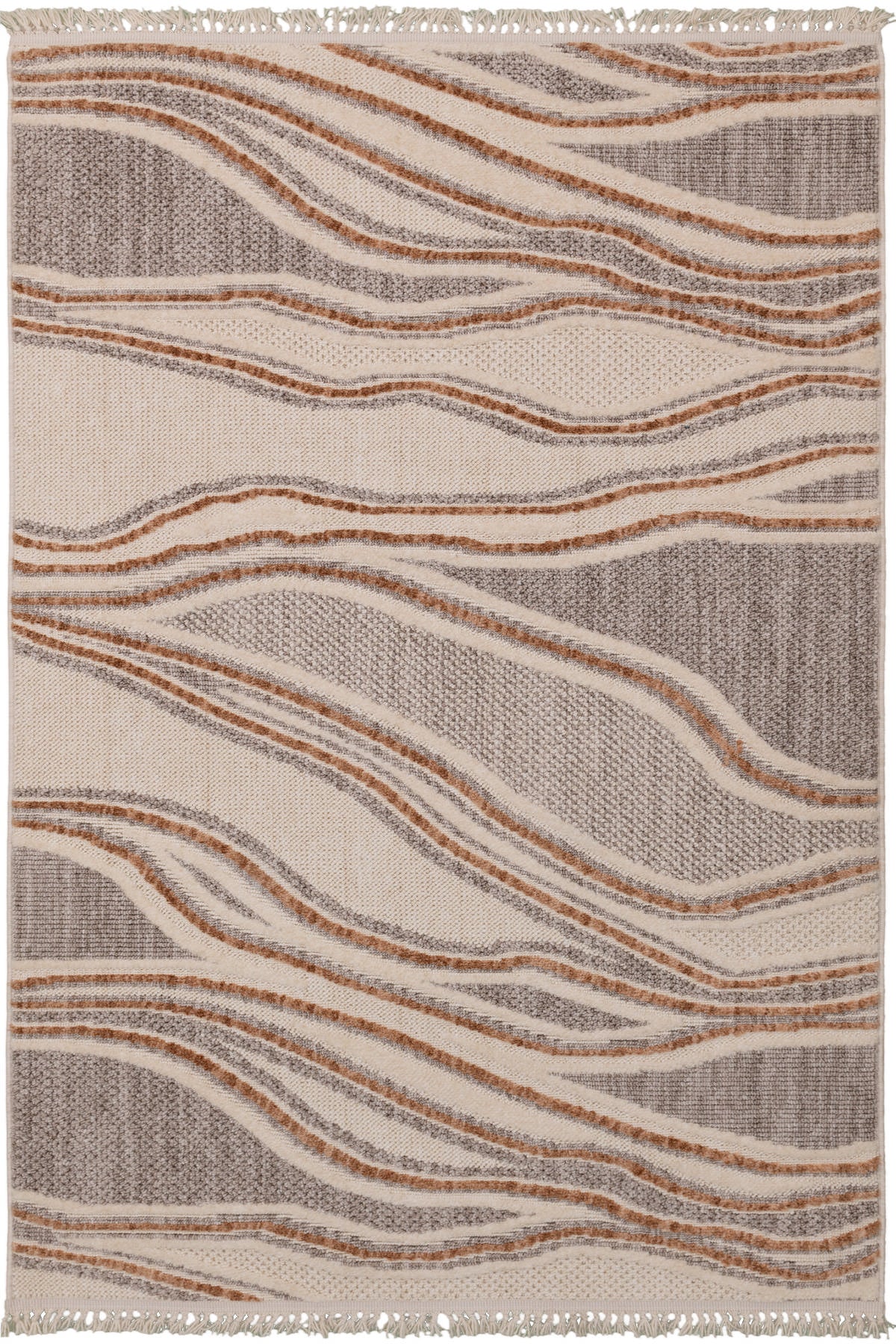 Twist Sahara – Dammfri Långluggad Matta med Naturinspirerat Vågmönster