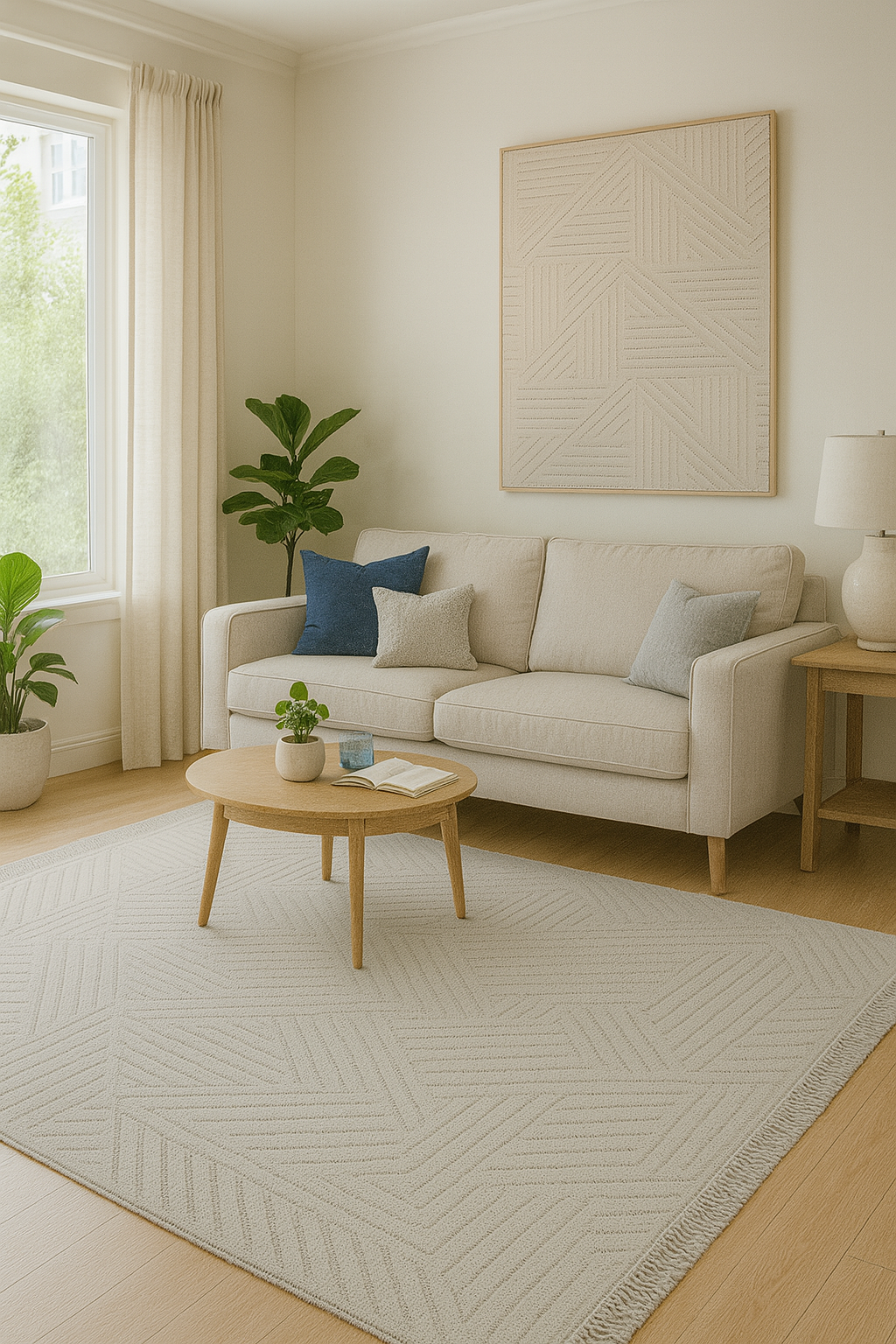 Tokyo Natt – Dammfri Matta med Tidlös Geometrisk Design och Mjuk Textur