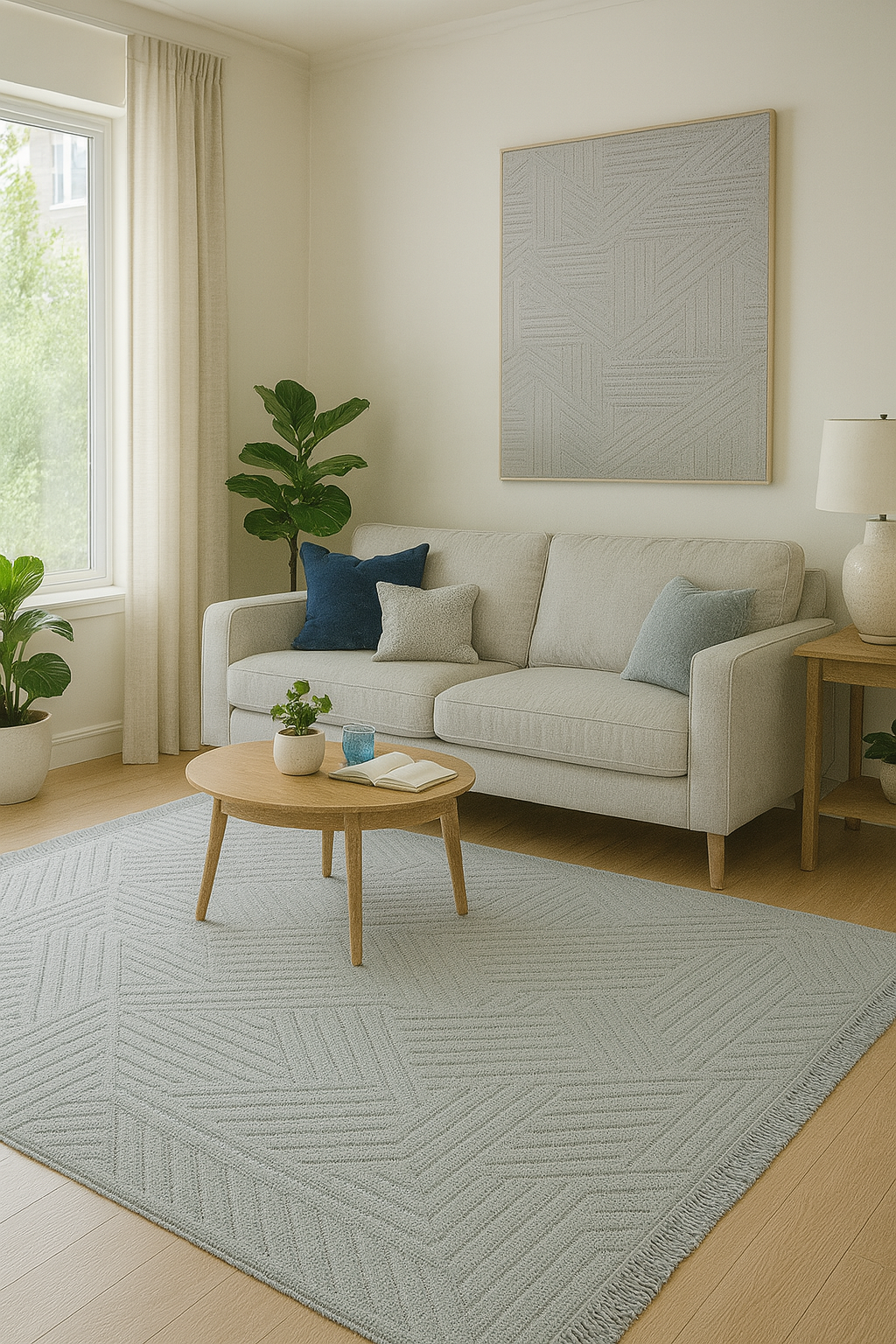 Tokyo Grafit – Dammfri Matta med Geometrisk Textur och Elegant Lyster