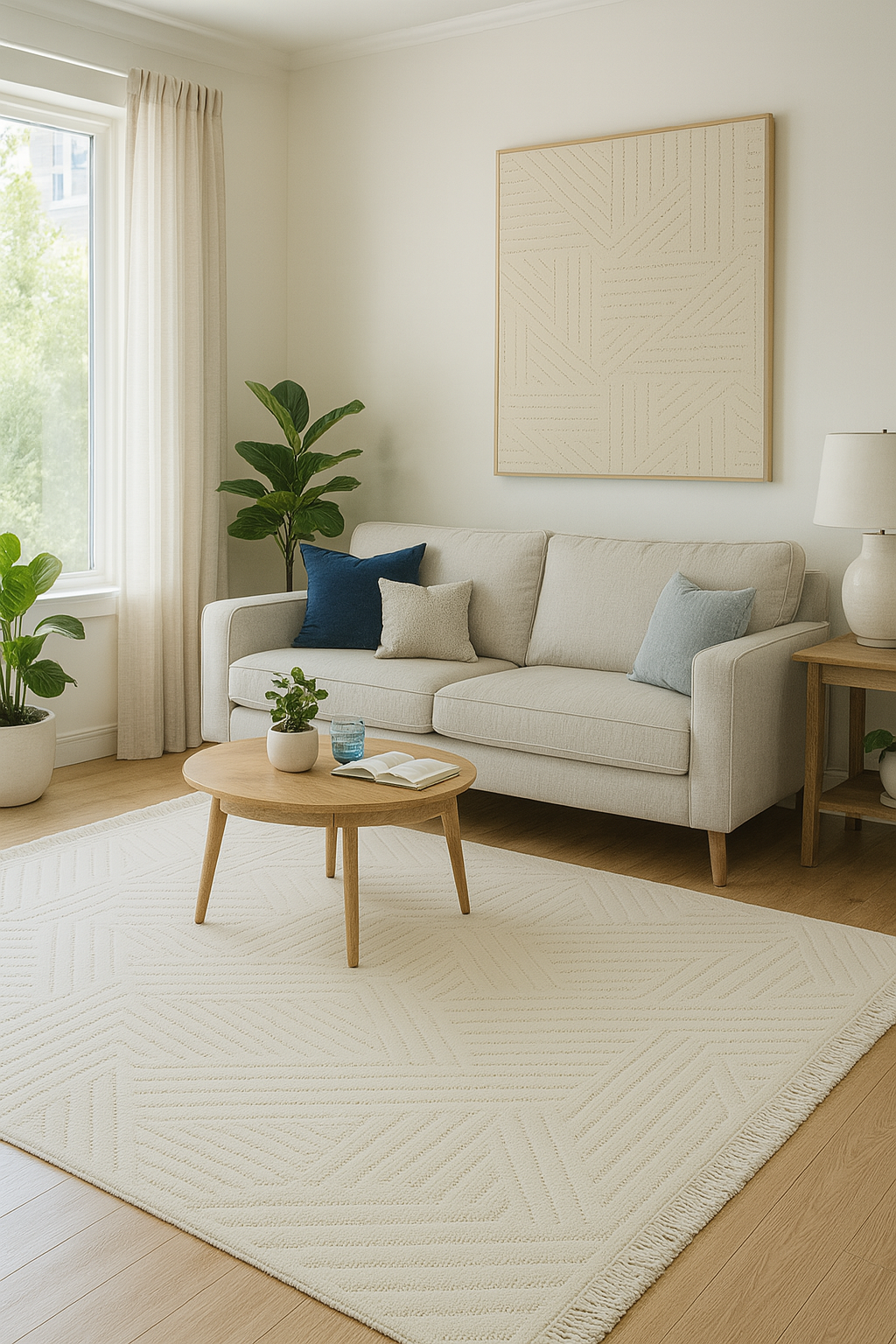 Tokyo Elfenben – Ljus och Dammfri Matta med Mjuk Struktur och Tidlös Design